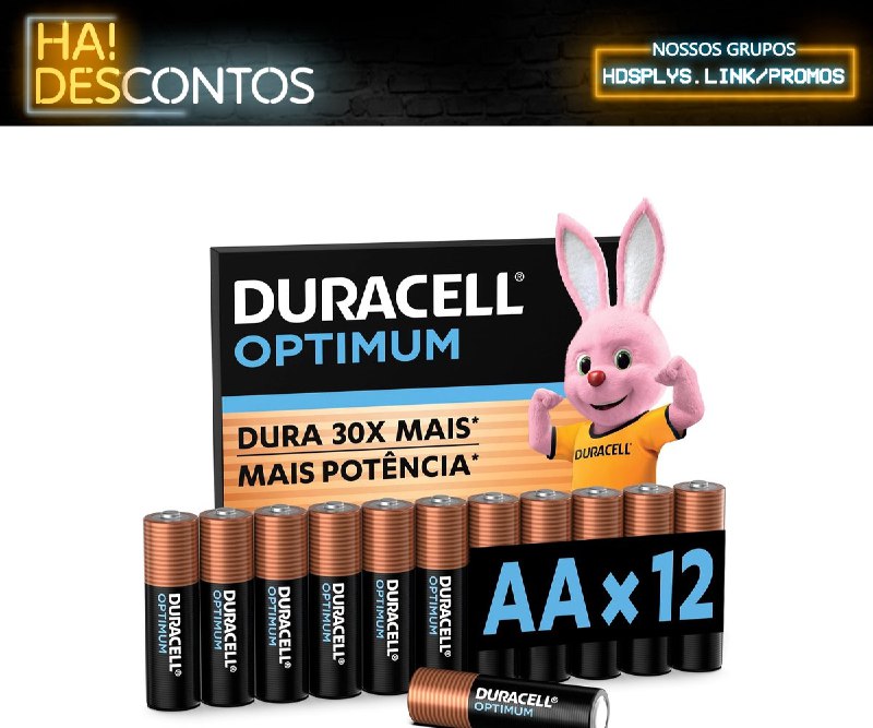 Duracell Pilha Optimum AA Pequena Com 12 Unidades – Dura até 30x Mais – Ideal para Controle Xbox™, Brinquedos e Lanternas

💸 R$ 70,88 (comprando na recorrência, pode cancelar a qualquer momento)
🚚 Frete Grátis
🔗 amzn.to/4rL64NI