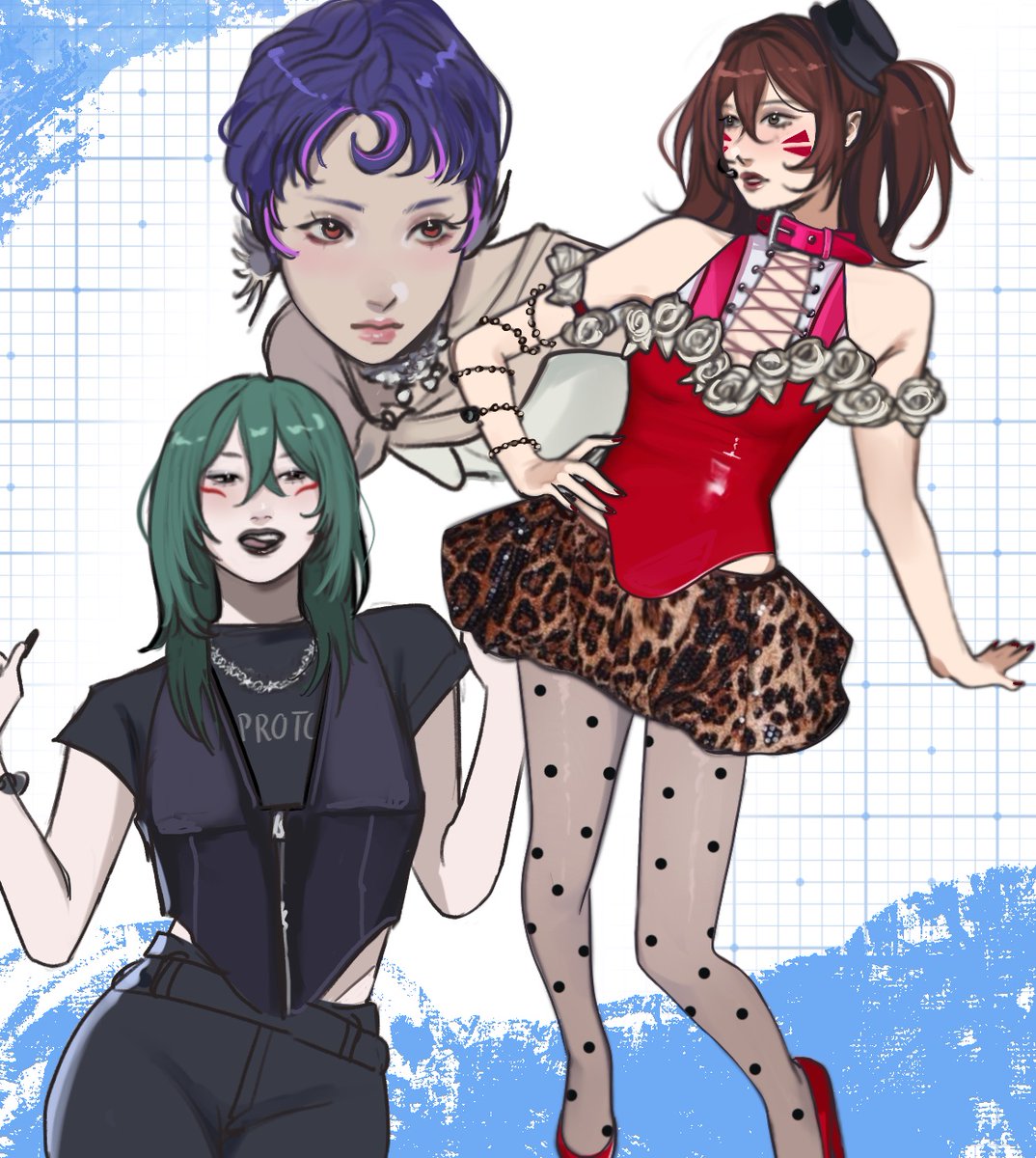 t5ngerine's tweet photo. overwatch girls in some xg outfits bc ive been OBSESSEDDD 
#kiriko #juno #dva https://t.co/ImE9QLph81