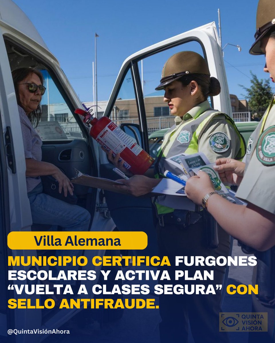 quintavahora's tweet image. La estrategia se mantendrá durante toda la temporada escolar para resguardar a estudiantes y sus familias. Más información en el enlace 👇👇👇

quintavisionahora.cl/2026/02/26/vue…

#VillaAlemana #Seguridad #Clases