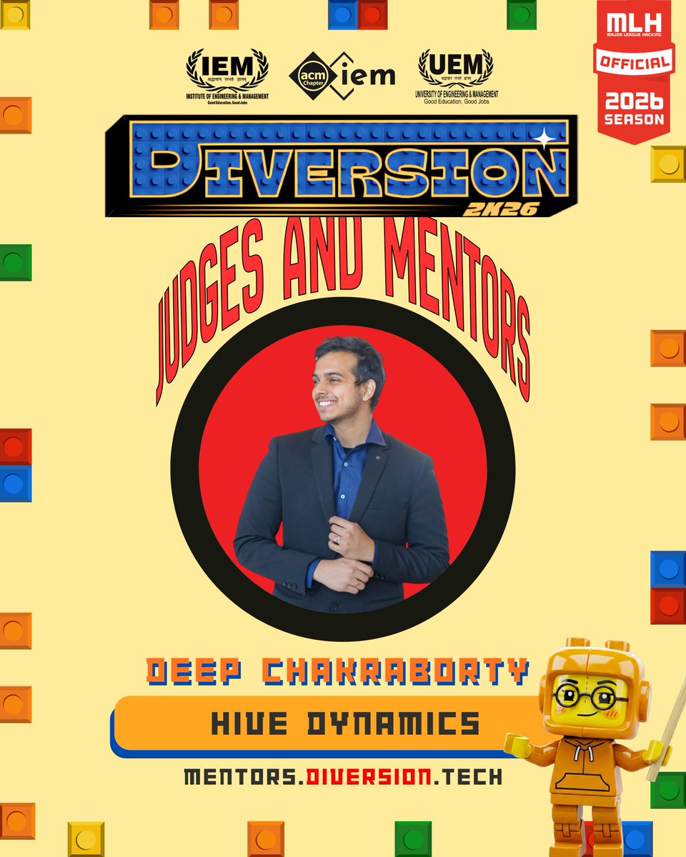 Diversion2K27's tweet photo. Mentors who’ve been there, built that, and are here to guide 🚀Big brains. Real impact. Mentor reveal unlocked. 🔓✨
#diversion2k26 #mentors https://t.co/np0TG1jrzb