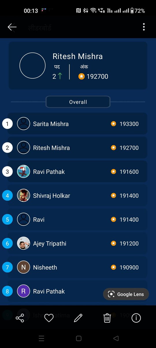 riteshm63144871's tweet photo. @SonyLIV Dear,

        SHARK tank india season 5 team episode no 39 ke play along me aaj ka point add nahi hua hai. please check and added my point. Mere rank 1 se 2 ho gya hai point add nahi hone ke kaaran. https://t.co/TkWSc2CXWY