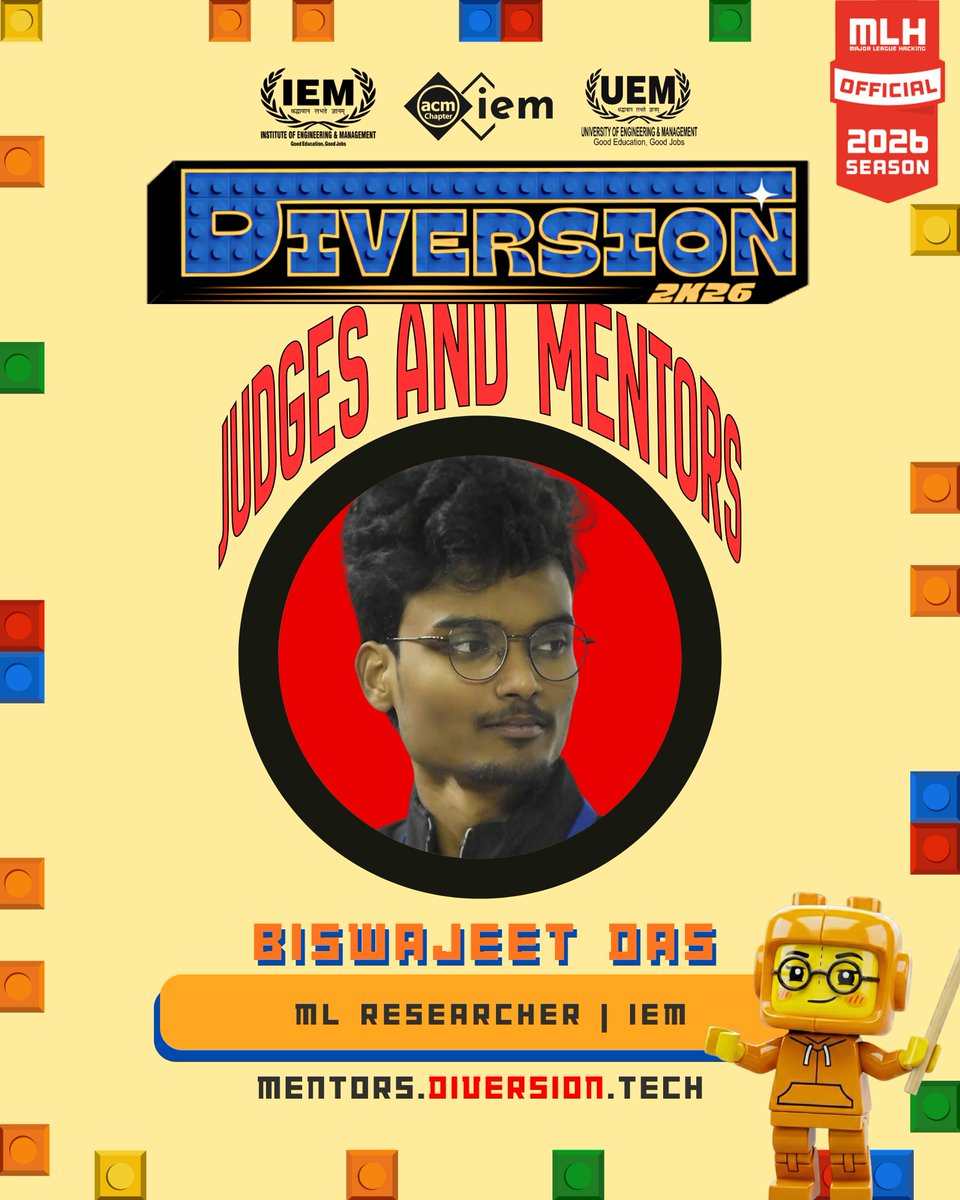 Diversion2K27's tweet photo. Mentors who’ve been there, built that, and are here to guide 🚀Big brains. Real impact. Mentor reveal unlocked. 🔓✨
#diversion2k26 #mentors https://t.co/7OCwjJ49ne