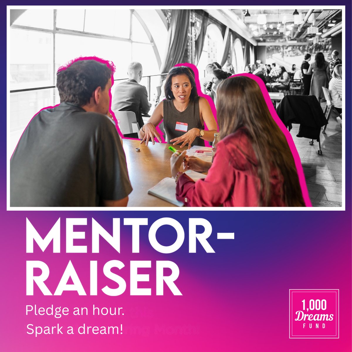 Final day to pledge an hour for our first-ever #MentorRaiser. Start 2026 with purpose! 🌟

We’re inviting mentors and leaders across our community to turn a single hour into lasting impact with their mentorship pledge. Sign up, share your pledge, and inspire others before it