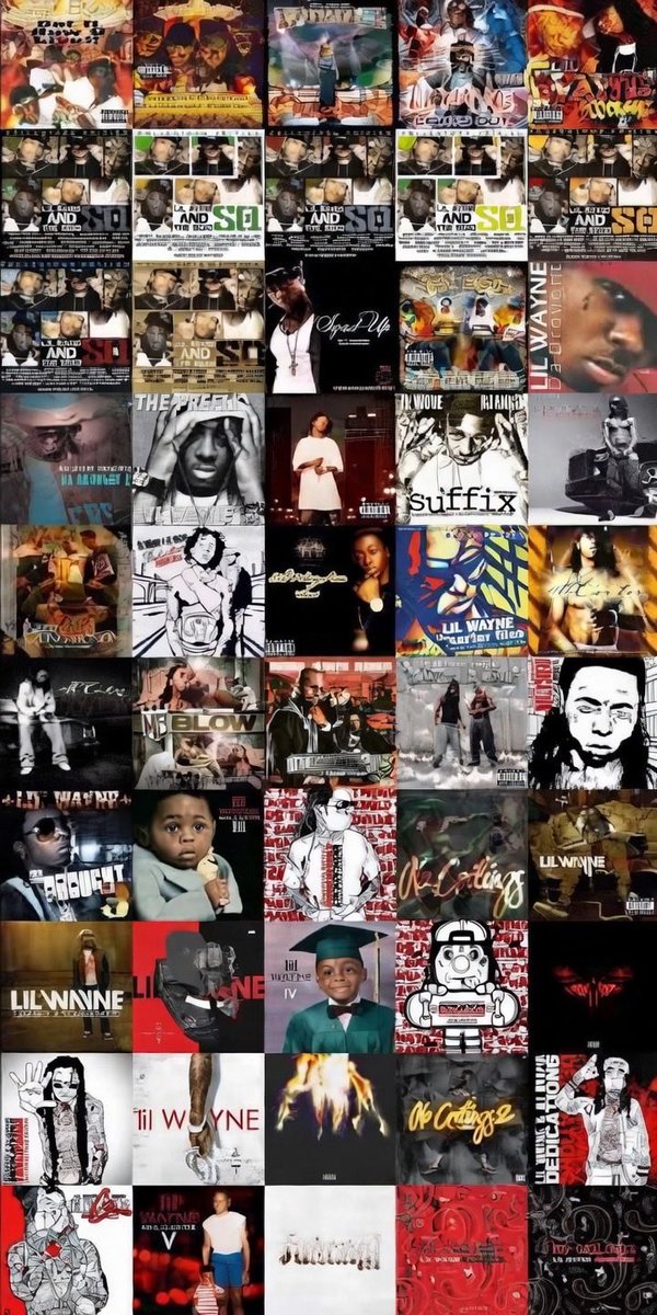 Back to Lil Wayne for a second. Say what yall will about this man but he gave us quality AND quantity for 2 decades.

This doesn’t even include all the Evil Empire leaks or random Scoob Doo records #LilWayne