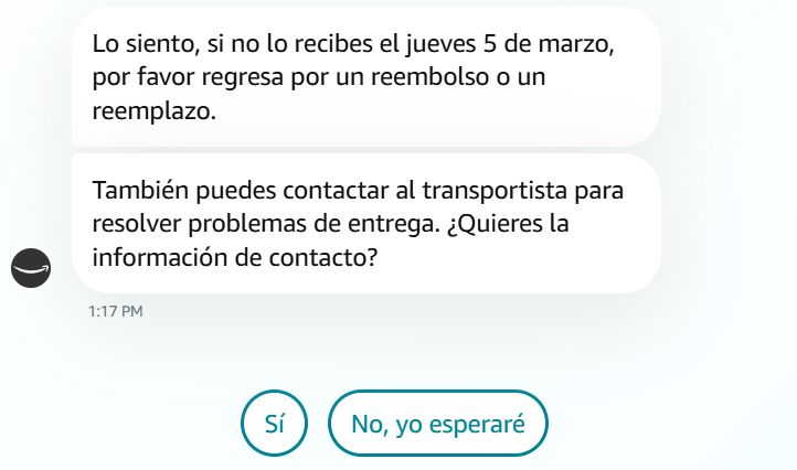 PacoFETV's tweet photo. @AmazonHelp @DHLMex @amazonmex Como es un bot quien me está atendiendo, no entiende ni que el intento de entrega estaba fuera de horario, que identifica erroneamente una casa como un negocio, y las únicas respuestas que puedo darle son Sí y No. https://t.co/ZgjQHCSBUw