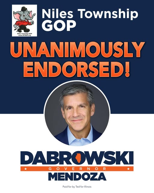 100% of the Niles Township GOP voted to endorse me this week.

Yet another big win in Cook County.

We're continuing to build the coalition that will beat J.B. Pritzker.

#twill <a href="/ILGOP/">IL Republican Party</a>