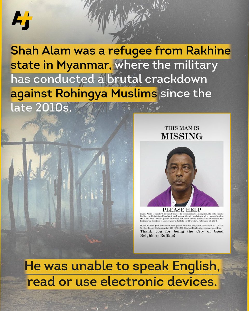 A disabled 56-year-old Rohingya refugee was found dead in Buffalo, New York, after U.S. Border Patrol abandoned him miles from his home.

Nurul Amin Shah was 56 years old and almost completely blind. His family says he could not speak English.