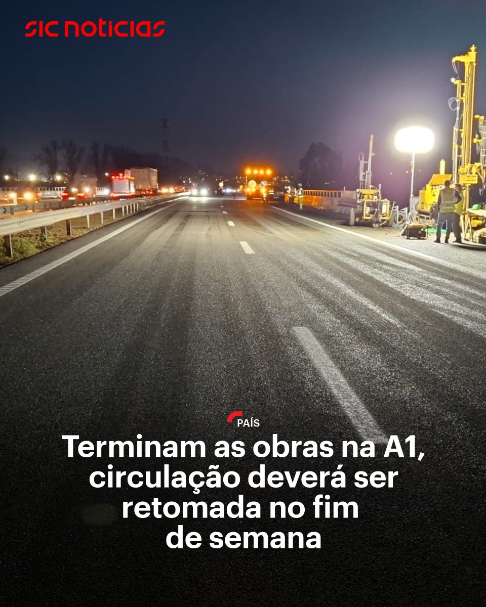SICNoticias's tweet photo. As obras de reparação na autoestrada 1, na zona de Coimbra, foram concluídas após o colapso de parte do tabuleiro há duas semanas.
Saiba mais em: https://t.co/O4Sba45Rjo
#autoestrada #a1 #coimbra #portugal #news #sicnoticias https://t.co/wpFn1osdwP