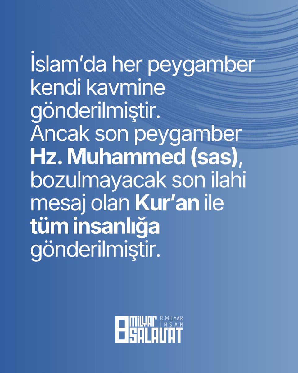 8MilyarSalavat's tweet photo. Hz. Muhammed’in (sav) son peygamber olmasının anlamı nedir?
#8milyar https://t.co/jyYg4HdxEY