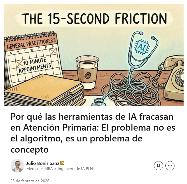 Los médicos de familia que parecen estar "renunciando" a la innovación no son perezosos ni resistentes al cambio. Están haciendo algo que no podéis ver: están sosteniendo un sistema imposible a través de la priorización, el juicio clínico y el compromiso.
linkedin.com/pulse/por-qu%C…