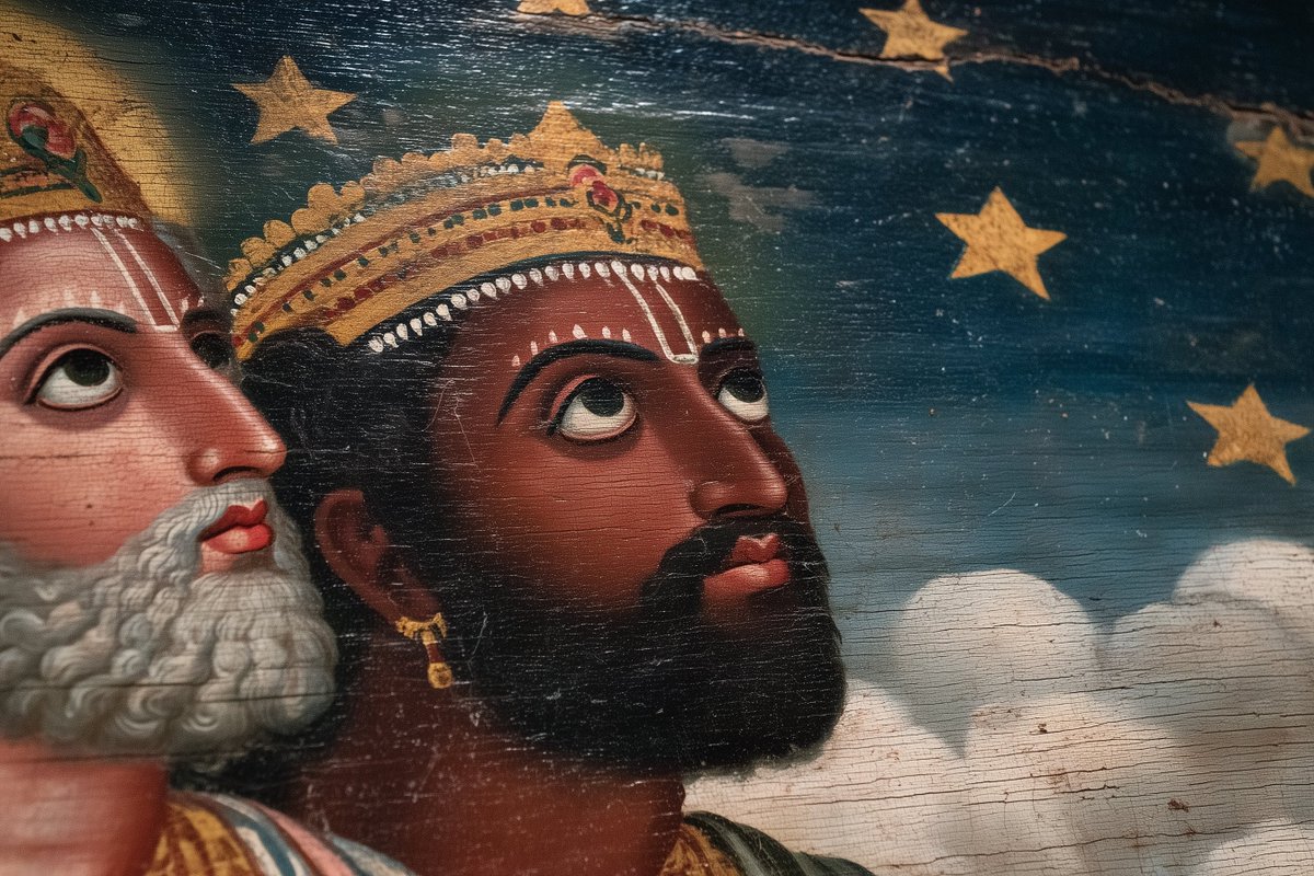 Aged sacred painting refs