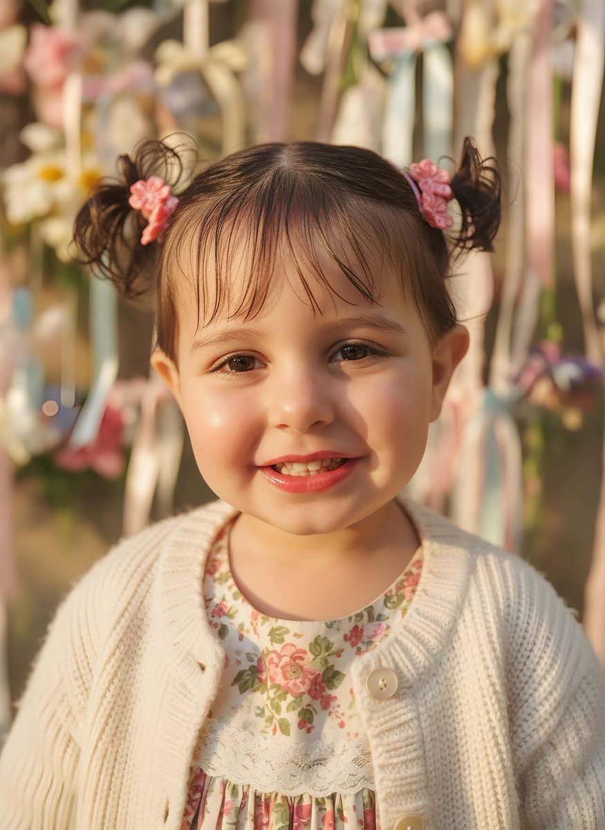 الطفله بانا يوسف عمرها سنتان رحلت مع والديها في غـ.ـارة الأحـــ..ـــتلال💔