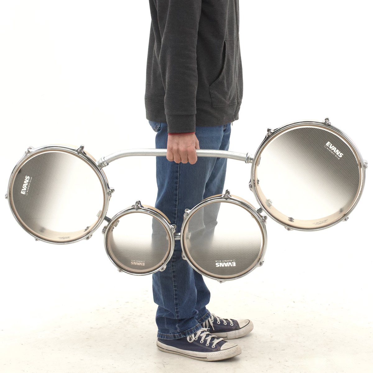 TreeHouseDrums's tweet photo. Back, but improved! Bleachers, rehearsal rooms, helpin' youngin's find their way around the instrument, checked out for practice over the summer...anywhere you can use marching tenors on a snare stand without the carrier, there're lots of ways to use these Bleacher Tenors. https://t.co/LyT3Qm2LHn