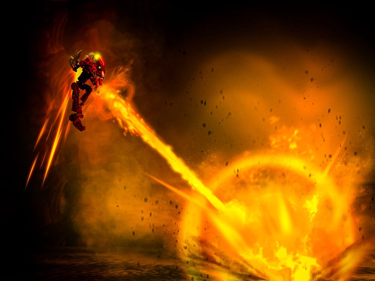 I got some new brushes so I wanted to experiment with a cool fire attack.