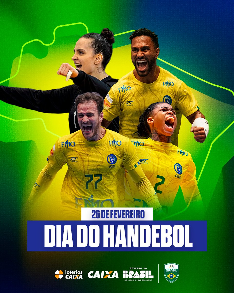timebrasil's tweet photo. Hoje é dia de celebrar o esporte que conecta agilidade, técnica e muita emoção!🤾♀️💛
Feliz Dia do Handebol para todos que vivem essa paixão dentro e fora da quadra!
#TimeBrasil #Handebol #Loterias #CAIXA https://t.co/OIs7jDEIHX