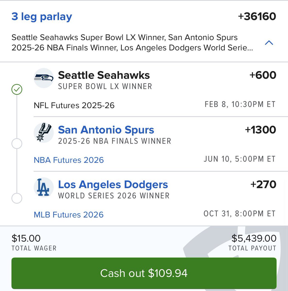 RoxPicks's tweet photo. What would YOU do? 

Cash or Let it Ride? 👀

 #Parlay #Fanduel  #dailypicks #bettingpicks https://t.co/zVoSpLSC4p