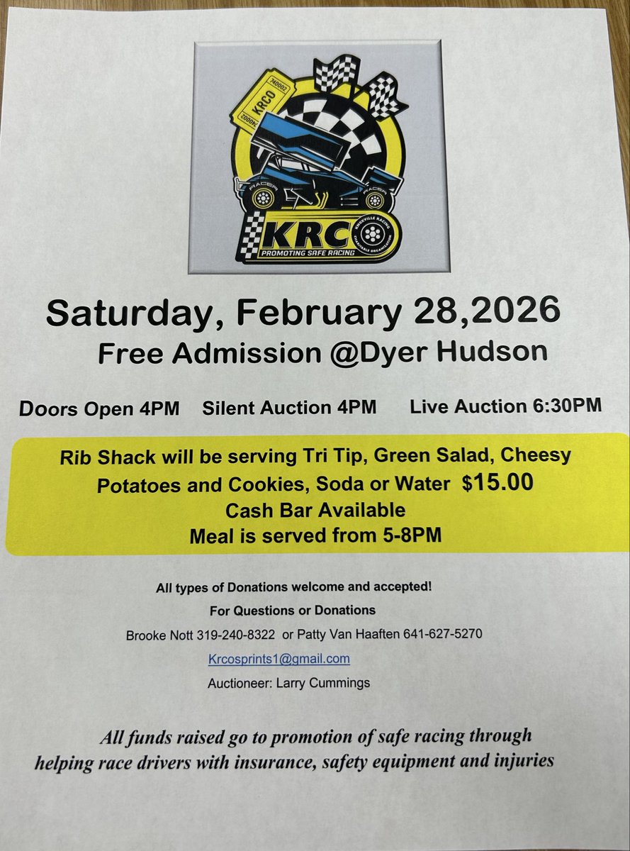karichristeson's tweet photo. Hey @TyCourtney7BC I heard you and Gio are in Iowa on Friday.  Any chance you stay an extra day and come to the KRCO Fundraiser on Saturday in Knoxville.  Would love to have you both! https://t.co/Md2CWLq6qR