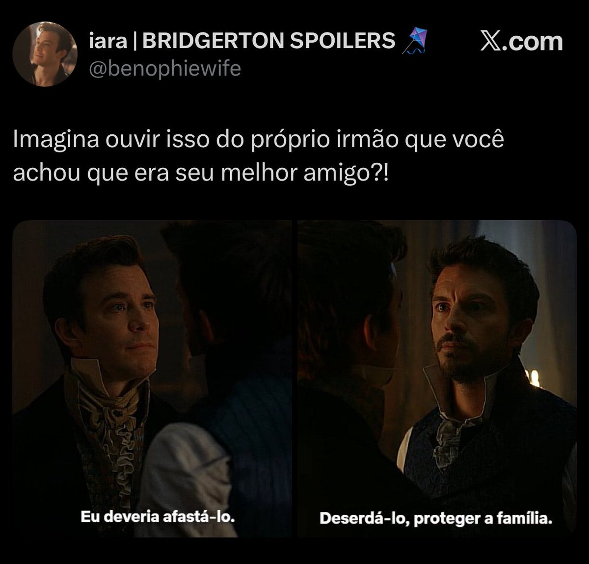 eunanacita's tweet photo. essa aqui cortando o resto do diálogo propositalmente pra hatear o anthony sendo que além de se preocupar com as irmãs, ele foi o único a pensar minimamente no futuro da sophie e dos filhos que ela teria com o benedict https://t.co/0EUvkFGGtU