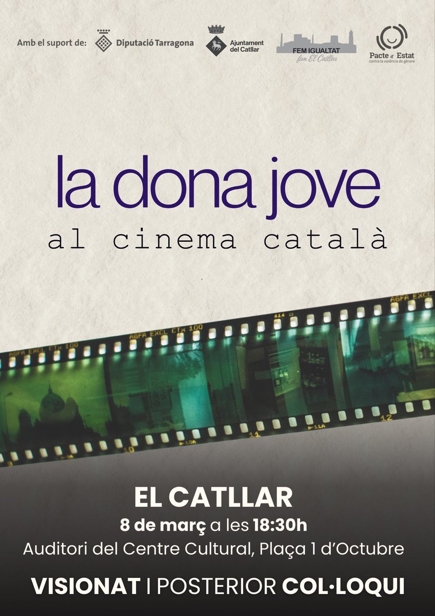 donaenpla's tweet photo. 📍El Catllar
 🗓️ 8 de març
Tancat el primer cap de setmana del circuit "La dona jove al cinema català". Presentat per Clàudia Vernis, i amb Maria Ferrer, Mar Linares, Laber Garcia i Sandra Funes.
Una aposta per la llengua i el talent femení. 🌟
Entrada gratuïta! 🎟️
+ info ⬇️👀 https://t.co/fXMOQu9YJF