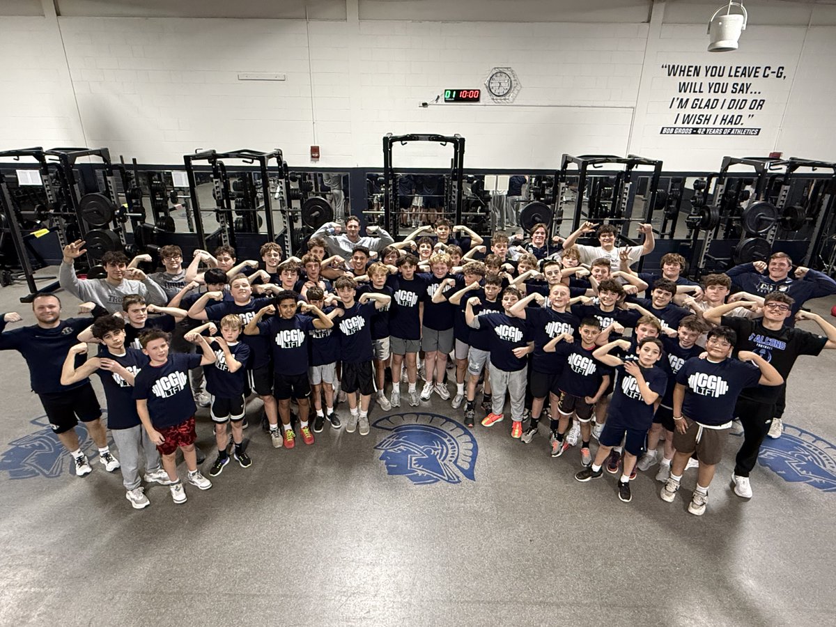 CGTrojanFB's tweet photo. Our last day of youth camp workouts was last night.  We have some great kids coming to CG in the years ahead!  Looking forward to working with these kids this summer and beyond.  Thanks to Coach V and all of our coaches for another great camp!  Go Trojans! https://t.co/OgeX9k7w7r