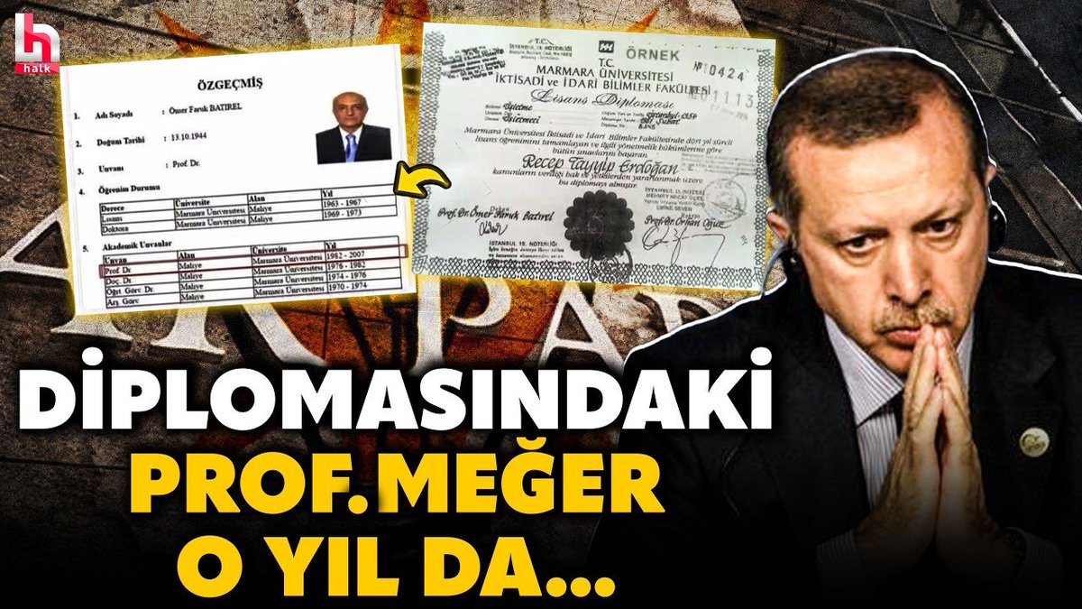 🟥ERDOĞAN'IN DİPLOMASINDAKİ PROF. 'PROF.' DEĞİLMİŞ!

📌O fotoğraflar ortaya döküldü! 

🔗youtu.be/F76RJuiJKR0