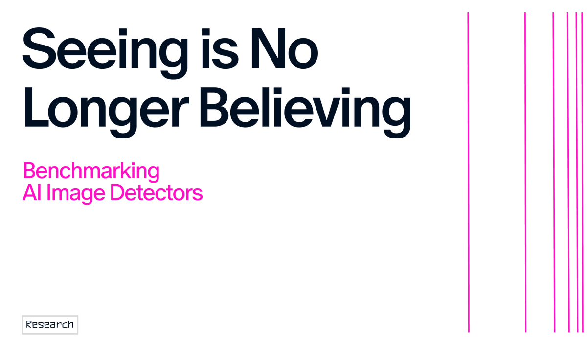 Seeing is no longer believing.

AI can generate photorealistic images that fool anyone, all from a single text prompt.

A cottage industry of "AI detectors" has sprung up to fight back.

Researchers at <a href="/SuccinctLabs/">Succinct</a> stress-tested 7 of them. 
They all failed 🧵