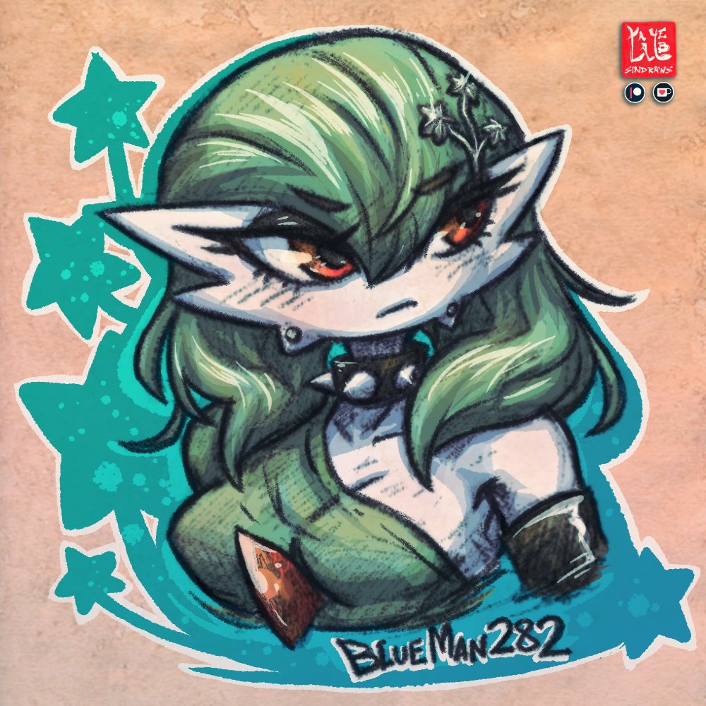 Character bust supporter reward for <a href="/blue_man282/">BlueMan282 🌮</a>, who commissioned to colour <a href="/Polyvoir/">Polyvoir</a>'s Gardevoir OC, Ivy.