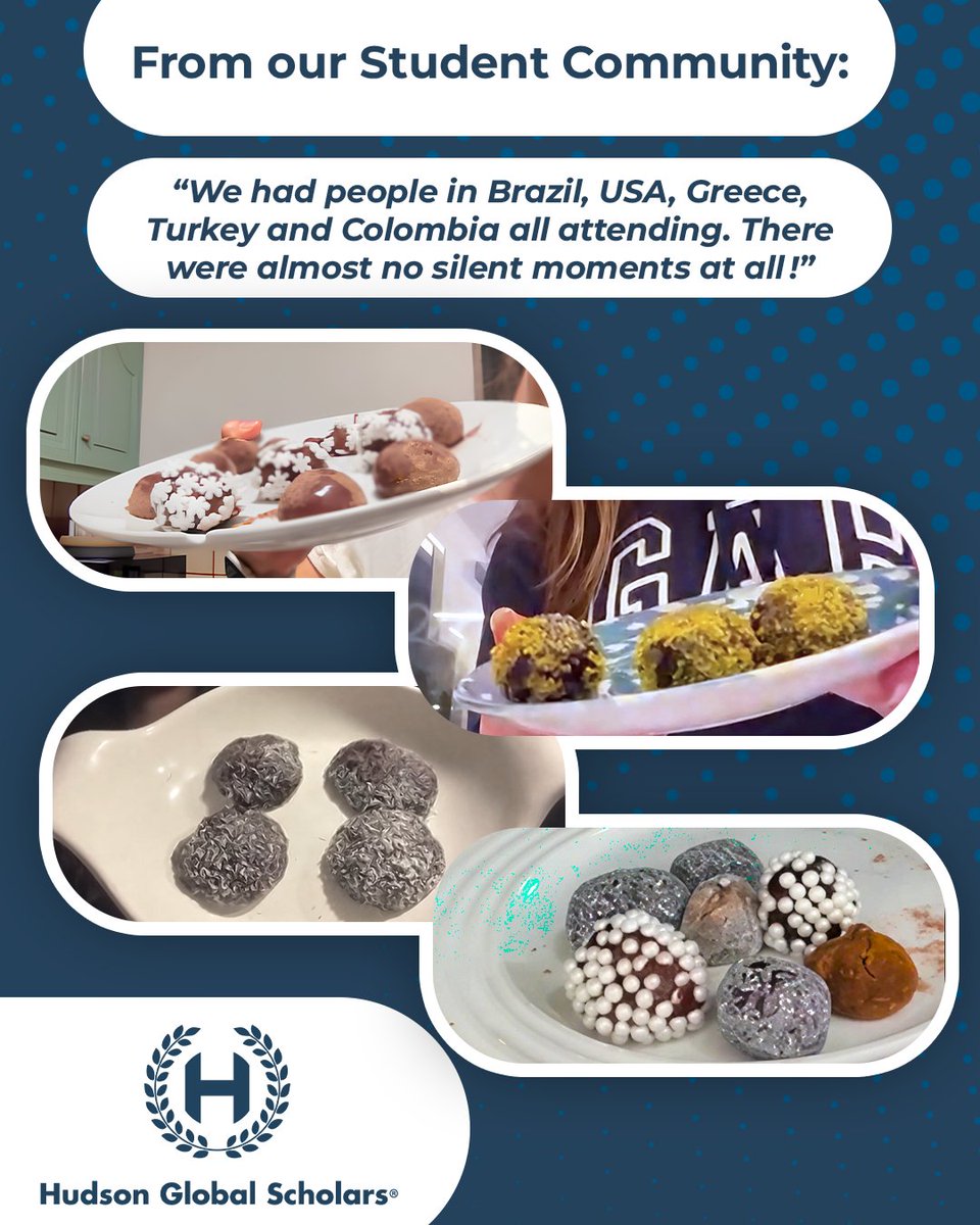 Our Cooking and Baking Club in the HGS Student Community is a delicious success! Here are pictures of the Brigadeiro made recently in a live session with students from Brazil, USA, Greece, Turkey, and Colombia.