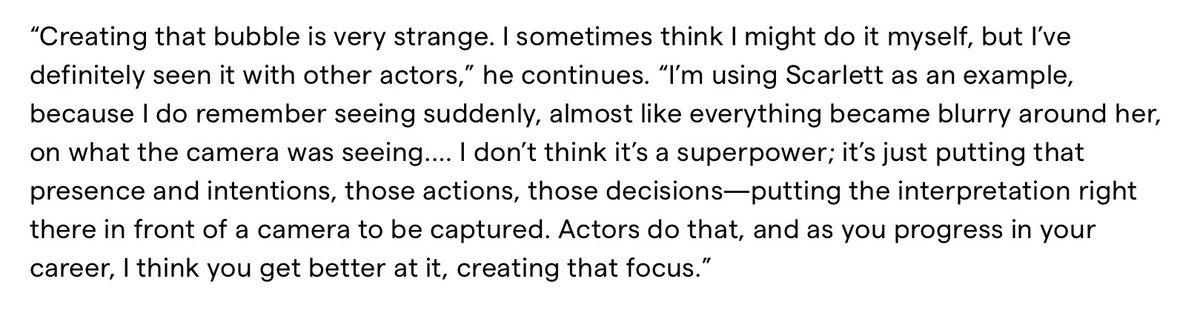 Benicio del Toro recently praised Scarlett Johansson in a podcast❤️🎀

“Take Scarlett Johansson in ‘The Phoenician Scheme.’ She came in, she made everybody laugh on set, and then suddenly she was in front of the camera and everything was just muted around her”