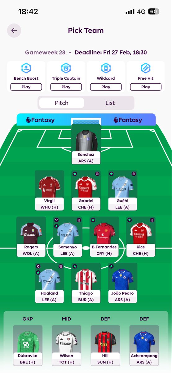 BowyerMat's tweet photo. Never thought I’d say this but… Gabriel or Hill…? #fpl #fantasyfootball https://t.co/4vXhFGoY5W