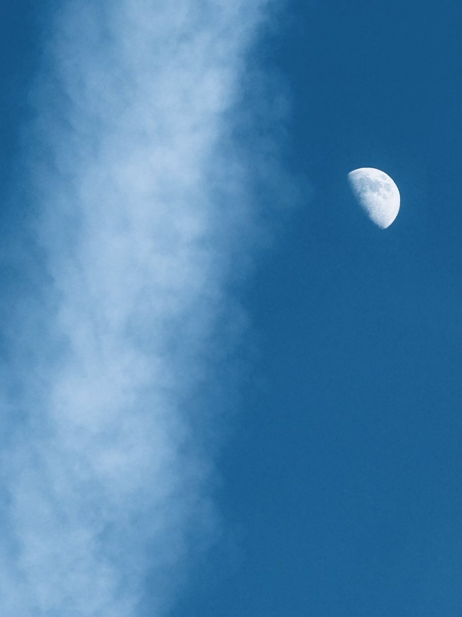 doubleesspresso's tweet photo. Beautiful Blue #moon #blue #sky #london #spring #colourpop https://t.co/dnhoETZRRw