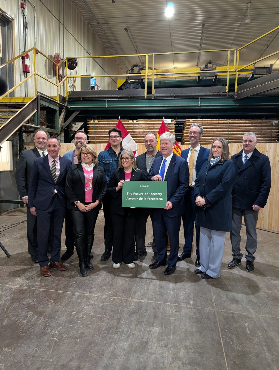 MarwoodLtd's tweet photo. Minister Hodgson visited Marwood to announce funding for projects across NB's forestry sector. He was joined by Premier Susan Holt, the two highlighted the need to support the people/communities who rely on the industry &amp; positioning the sector for long‑term stability and growth. https://t.co/cPHbqMc26a