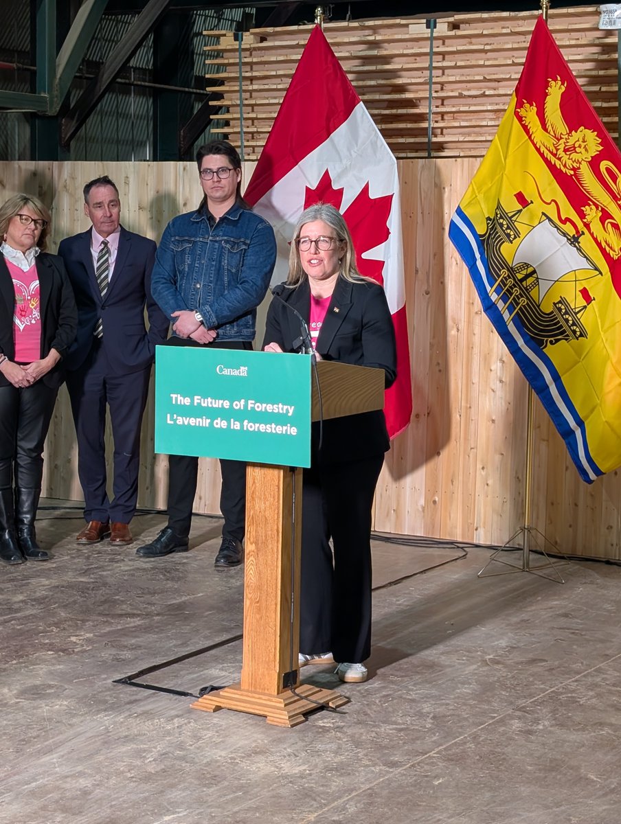 MarwoodLtd's tweet photo. Minister Hodgson visited Marwood to announce funding for projects across NB's forestry sector. He was joined by Premier Susan Holt, the two highlighted the need to support the people/communities who rely on the industry &amp; positioning the sector for long‑term stability and growth. https://t.co/cPHbqMc26a