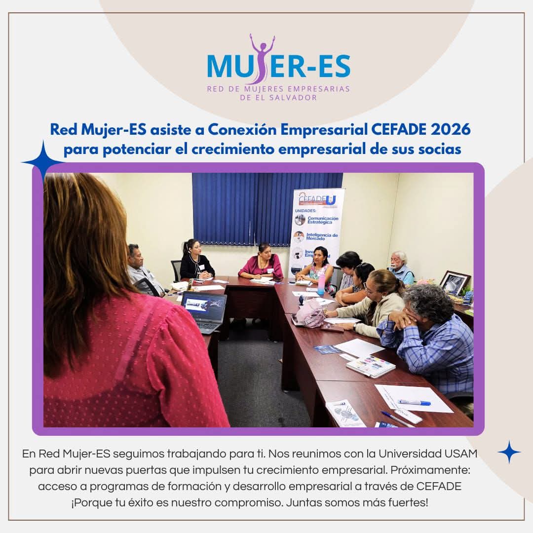 RedMujeresSV's tweet photo. Red Mujer-ES participó en Conexión Empresarial CEFAPE 2026, fortaleciendo vínculo con el Centro de Formación Académica y Desarrollo Empresarial, así, tener acceso a capacitación y herramientas de desarrollo empresarial.
Seguimos creando oportunidades. 🚀
#TodasSomosRedMujer https://t.co/X56mzx5C6i