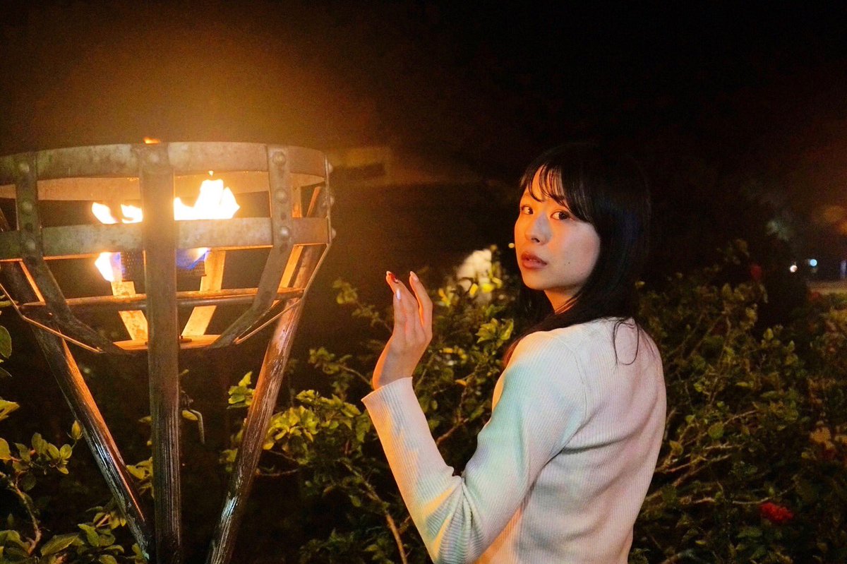 trickstar2's tweet photo. XXX XX , 2025  at  OKUMA PRIVATE BEACH , OKINAWA
model : marin（餡蜜マリン @camellia_marin）さん
               慰安旅行(?)企画

夜炎

#餡蜜マリン
#チームアオハル
#はわはわーるど
#portrait
#SonyAlpha
#ZeissLens https://t.co/6SZECQzfYH