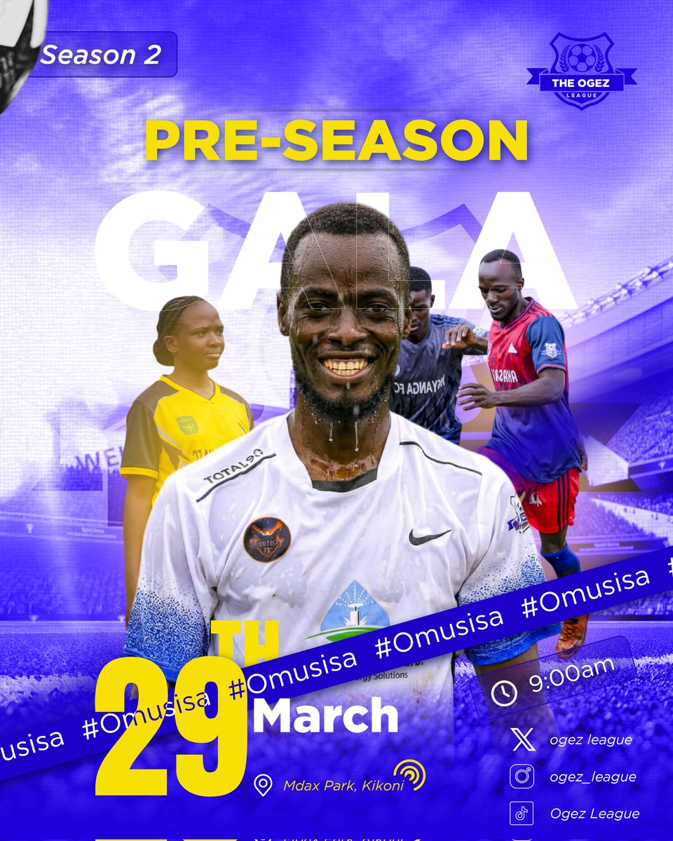 OgezLeague's tweet photo. Guess who's back, Ogez League season 2 is around the corner and the "Kasiki" is on 29th March. 
#OgezLeagueSn2 #PreSeasonGala #Omusisa https://t.co/KtHZuwvxyH