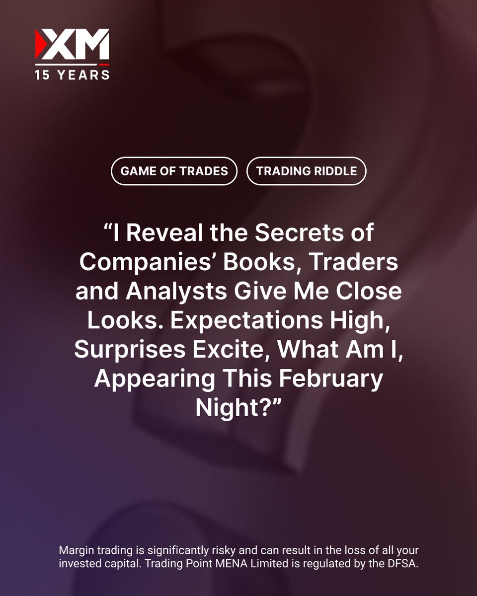 This one gets traders talking. 📊
What do you think it is?
Comment your guess below.👇
#XMMENA #XMGameofTrades #Trading