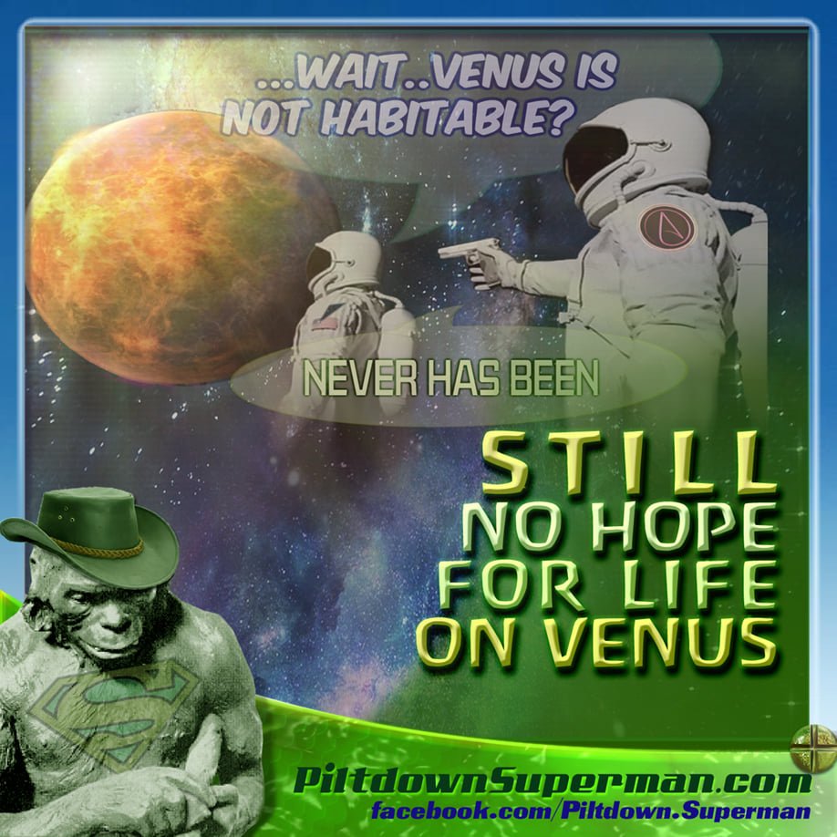 KTHehir's tweet photo. While secularists are fond of computer models; they now show that #Venus must have never been able to have #water (a key ingredient for #life).

Once again, #evolutionists and deep time believers are frustrated...

Details: https://t.co/DcpK1MxK7c #creationism #science #darwinism https://t.co/o5KDE2kewM