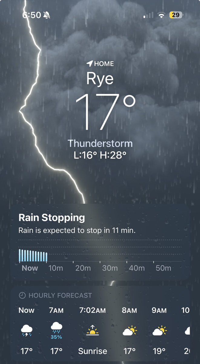 It’s almost 7:00 in the morning and the most intense storm is going on with loud af thunder… I love it tbh