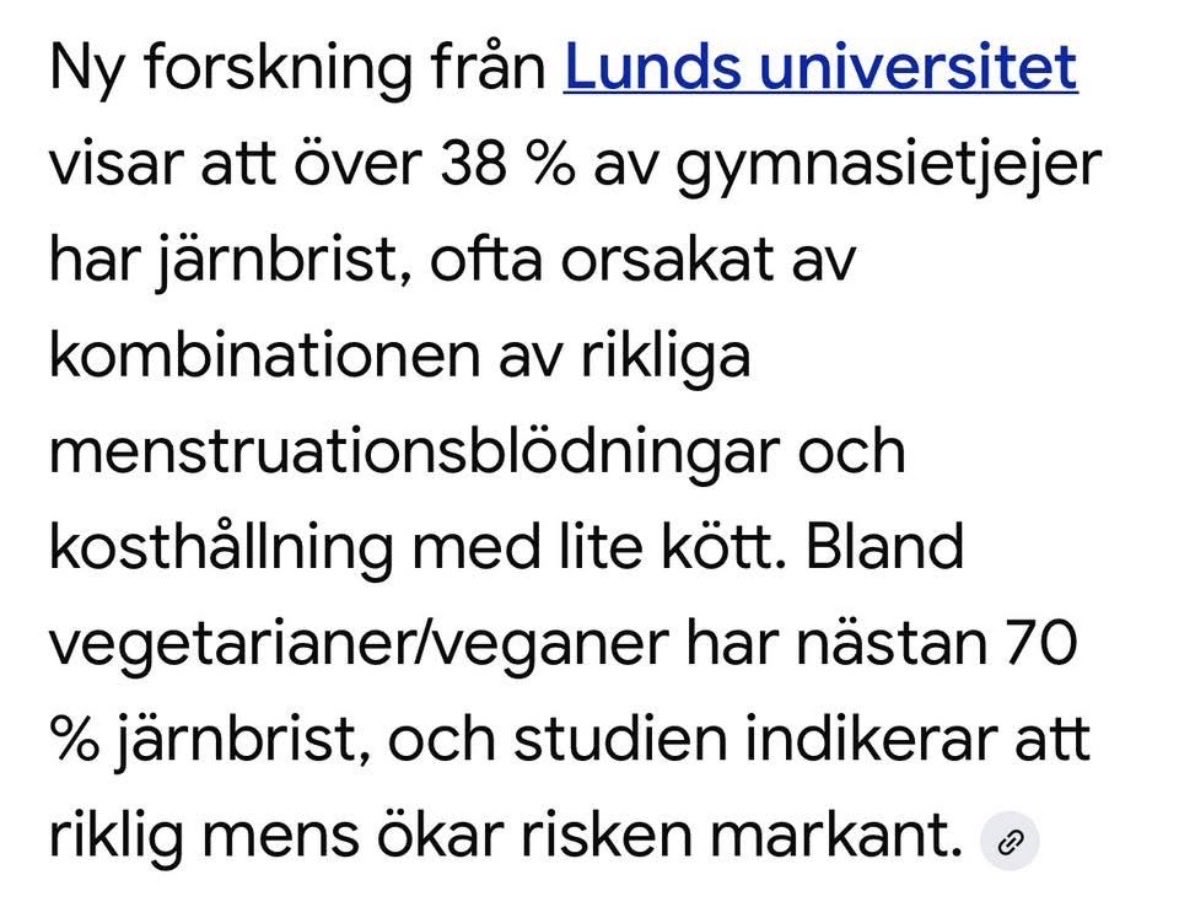 Vad gör vi med den här informationen? Mer vegetariskt i skolorna? 🤔