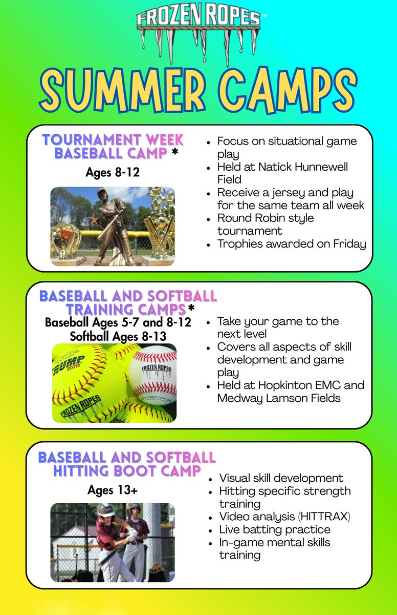 FrozenRopesMA's tweet photo. Frozen Ropes has a summer camp for you! Check out all the different camps we offer! https://t.co/Ko3fD638wj