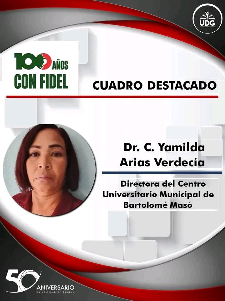 #SomosUniversidadDGranma 
Los CUM son las  instituciones integradoras de los procesos universitarios que se desarrollan en los territorios. 

🤝✨️Muchas felicidades a su acertada dirección.  Muestra del éxito alcanzado