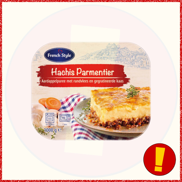 Allergenenwaarschuwing Lidl Aardappelpuree rundvlees gegratineerde kaas.
Doordat er een verkeerd etiket op het product zit kloppen de allergenen niet.
Lees hier het bericht: rcll.nl/TRB5s6