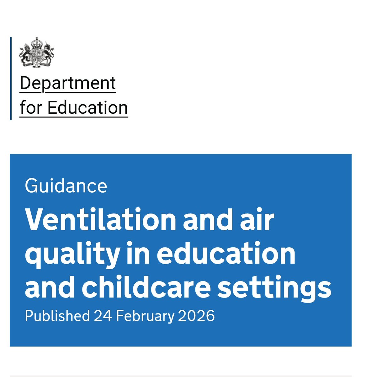 This is not a bad update.

There's some good science in here, but I don't think it goes far enough in terms of CO₂ levels.

A very interesting read.
Schools now need to put this into practice everywhere.