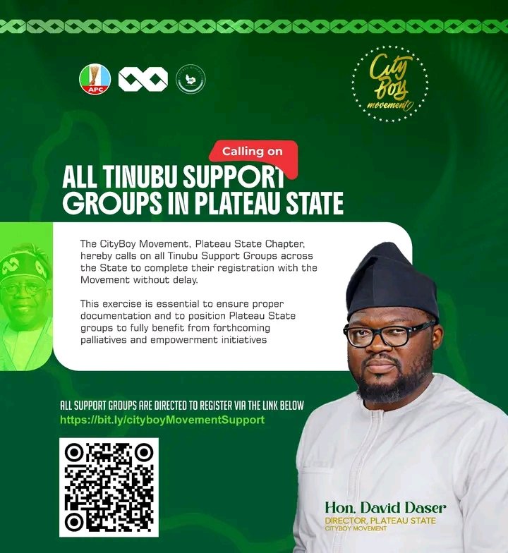 samuelbatu62254's tweet photo. Register Your Support Groups with @CityBoyMedia Plateau State Chapter
All Tinubu Support Groups across Plateau State are encouraged to complete their registration with the Movement without delay
This registration is important
https://t.co/93jeq3IiQJ
#CityBoyMovement
@oluwadaser https://t.co/Vm6GlckUMK