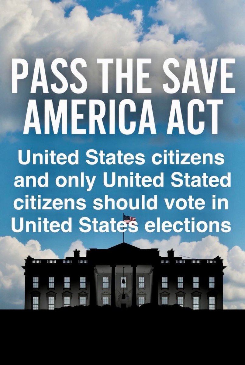 If Senator John Thune fails to Pass the SAVE ACT, he should be immediately removed as the GOP Senate Leader.  

Only GOP RINO's could screw up the passage of a bill supported by 80% of voters.

Get it done.