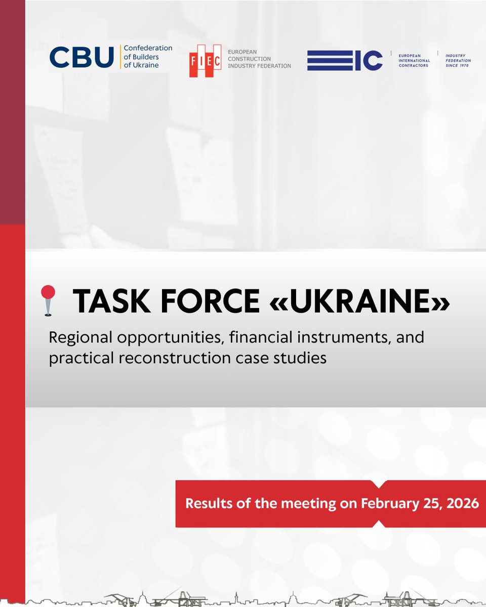 📍 Task Force «Ukraine»: regional opportunities, financial instruments, and practical reconstruction case studies. Read more at the link: linkedin.com/feed/update/ur…