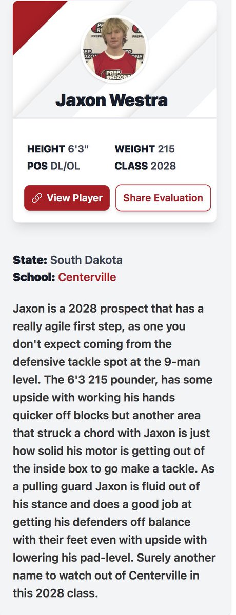 J_dub_26's tweet photo. Thank you @NWahlScouting and @PrepRedzoneDAK  for the evaluation https://t.co/8e5HlWvbyw