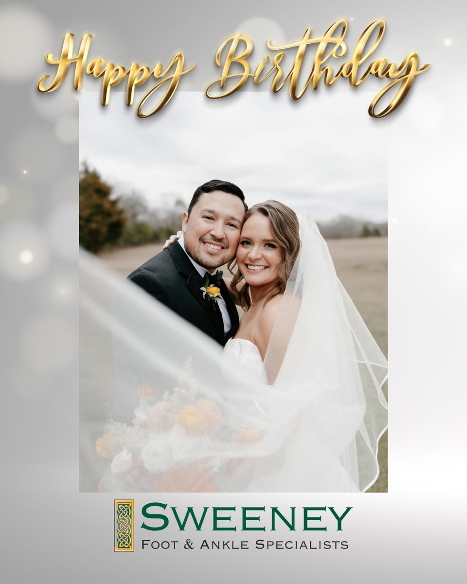 SweeneyFootDoc's tweet photo. Happy Birthday to the newest Mrs.! 💍✨ Alix, we’re so happy for you! Wishing you the best birthday and an even sweeter first year of marriage! #Sweeney #Podiatrist #TheWoodlandsTexas https://t.co/XvgVaHpTxY