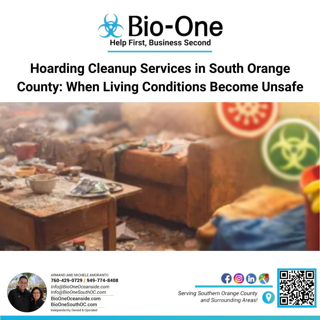 BioOneSouthOC's tweet photo. Hoarding creates complex challenges that affect safety, health, and quality of life. Recognizing when to seek professional support can make all the difference in restoring a safe and organized environment.

📰 Full article: 
https://t.co/CMjQdUzjko

#BioOne #Oceanside #SouthOC https://t.co/JRhczYWOey
